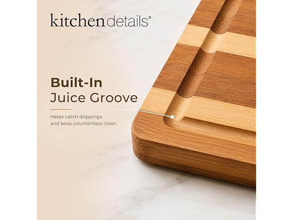 Kitchen Details Stripe Bamboo Cutting Board
