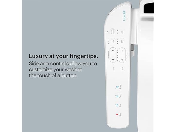 Brondell LT89 Bidet Toilet Seat w/ Side Arm Control