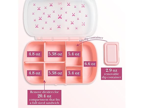 Paris Hilton 2-Pack Bento Style Snack Boxes