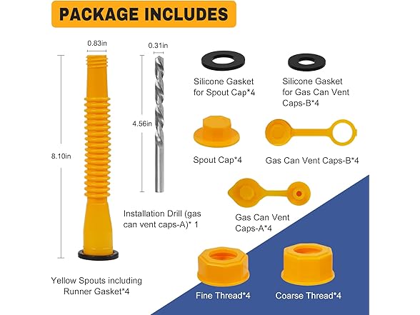 Gas Can Spout Replacement Kit