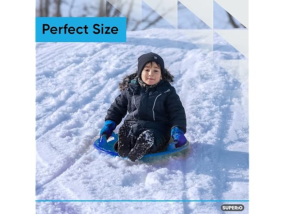 Superio Round Snow Saucer Sled- 24" 12 Pack