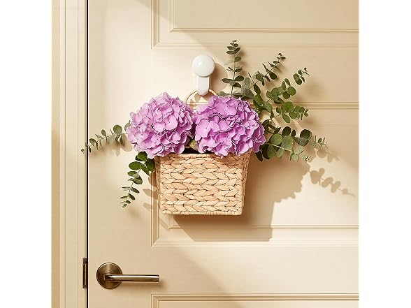 Set of 2 Hanging Basket, Wicker Wall