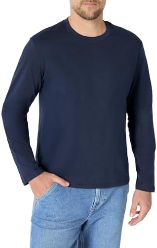 Amazon Essentials Men's Relaxed Fit Long Sleeve T-Shirt, Navy, XX-Large