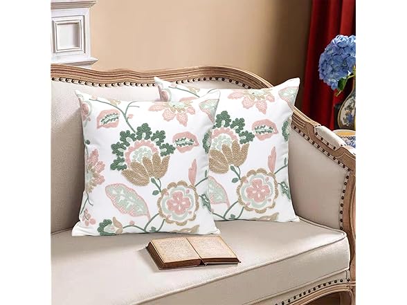 Embroidered Decorative Pillow Cover