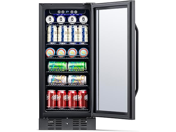 Newair Built-in Beverage Black Fridge - 96 Cans