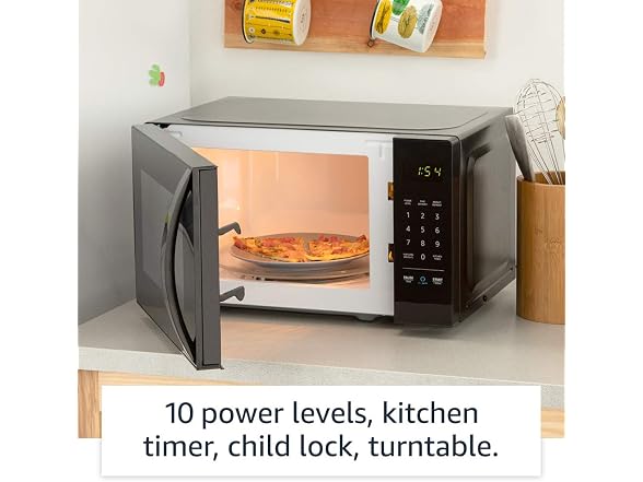 Amazon Basics Microwave, Small, 0.7 Cu. Black