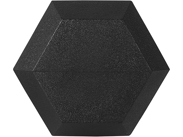 Fitvids Rubber Hex Dumbbell, 45LB Single