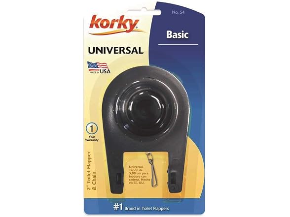 Korky 54bp Premium Flapper Tank Ball, 1.5", Black