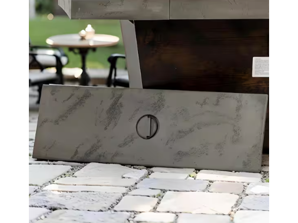 42" Rect Metal Propane Fire Table + Lid