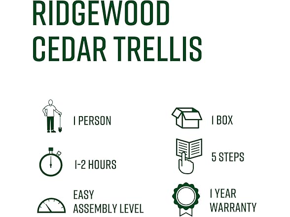 Vita VA68902 Ridgewood Cedar Trellis