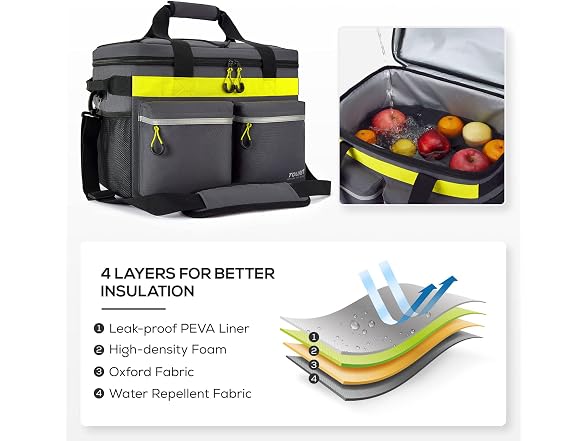 TOURIT Cooler Bag 46-Can Insulated Soft Cooler Tr