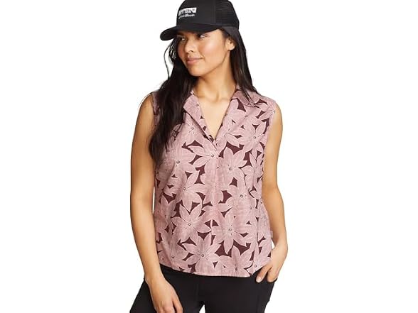 Eddie Bauer Women (XS) Baja Sleeveless Grape Shirt