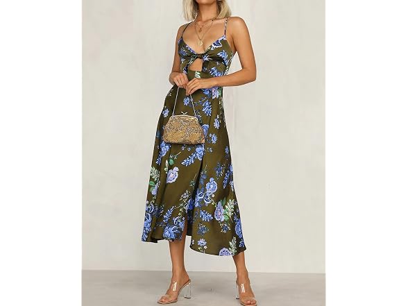 Fashionme Women (L) Spaghetti Strap Midi Cutout