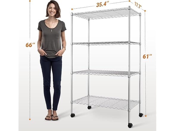 YSSOA Heavy Duty 4-Tier Shelving