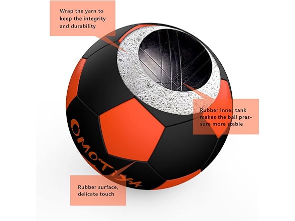 OMOTIYA LED Light Up Soccer Ball