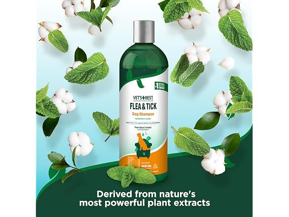 Vet's Best Flea & Tick Shampoo for Dogs, Pla