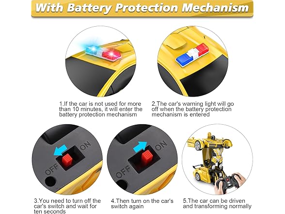 Yellow Transforming Police Car