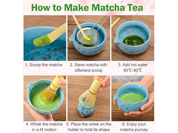MONOJOY Matcha Bowl and Whisk Set