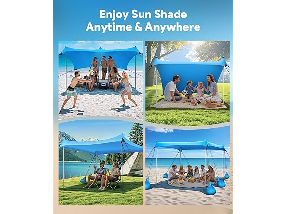 Beach Tent Sun Shelter | 10x10 FT