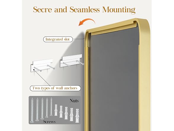Fun Memories Gold Bathroom Mirror 32x32