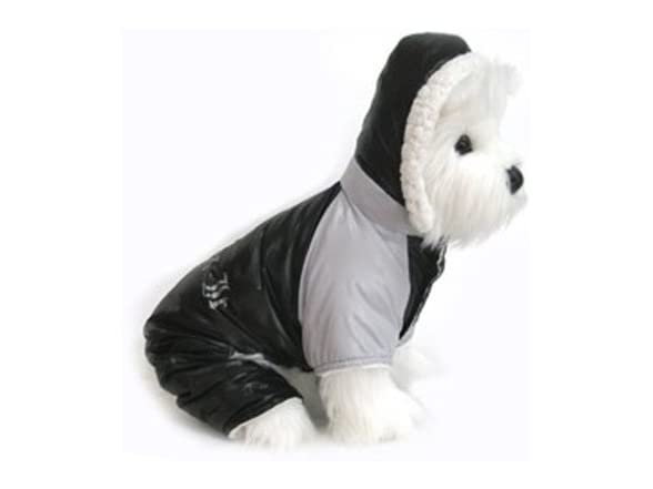 Dog Coat - Ruffin' It Snowsuit - Black & Grey