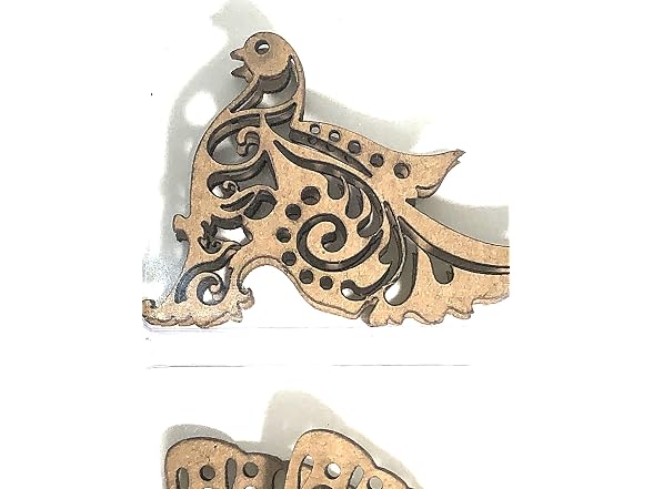 Laser Cut Miniature Wood Shapes - Birds 6 PC