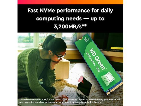 (NEW) Western Digital 500GB WD Green SN350 NVMe Internal SSD