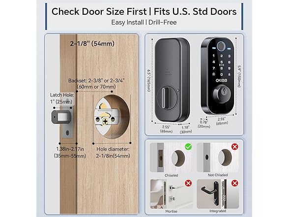 OKIBB Smart Keyless Entry Door Lock
