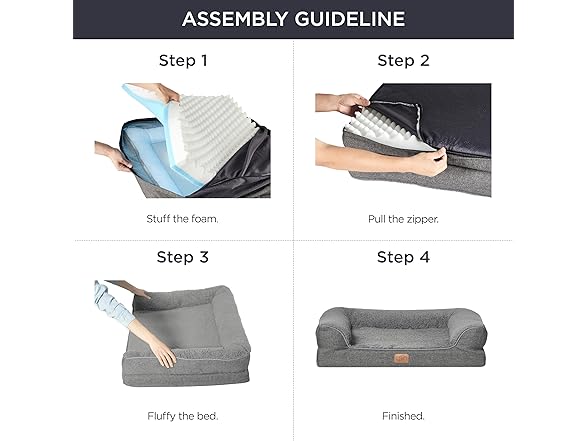 Bedsure Memory Foam Dog Bed for Large Dogs