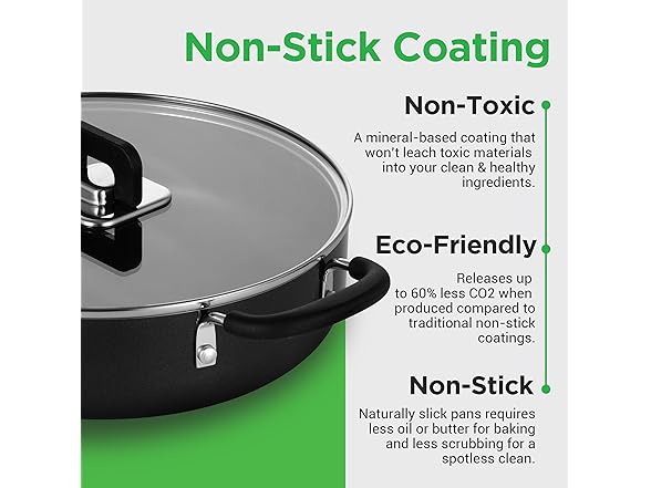 NutriChef 17pc Non-Stick Cookware Set