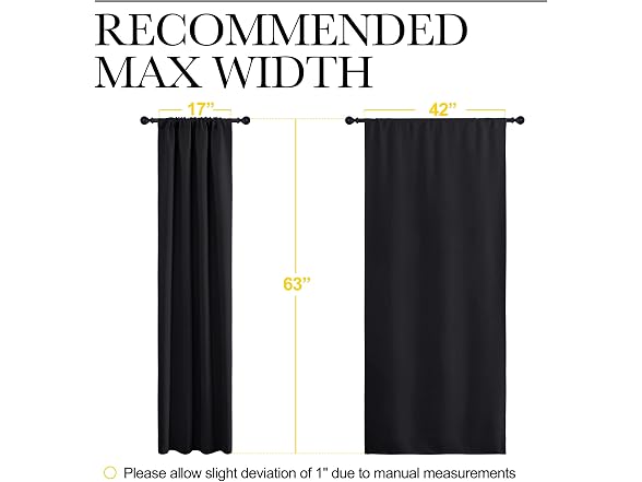 42x63 2-Panels Blackout Curtain