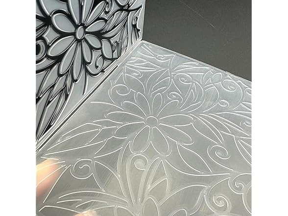 zhxcgooyx 3D Plastic Embossing Folder Template Floral