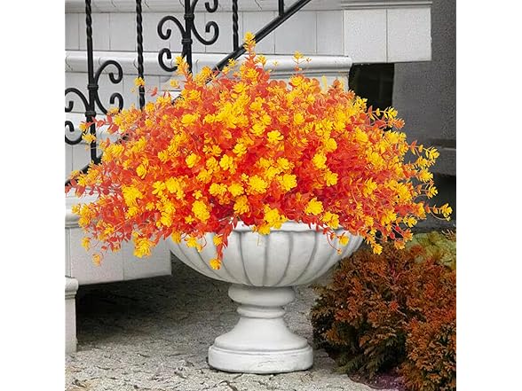 Grunyia Artificial Fall Flowers -Orange