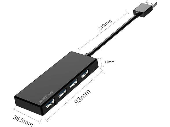 ANYPLUS 4 Port USB Hub Splitter