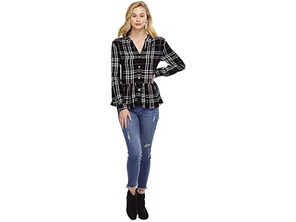 Mud Pie Women's Prescott Buttondown (L)