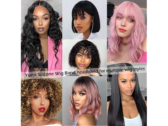 Yuest Silicone Wig Grip Band Brown 2pk