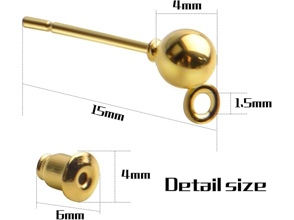 Aylifu Earring Posts and Backs,100pcs