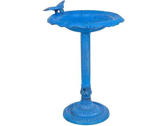 Sunnydaze Garden Visitor Metal Bird Bath