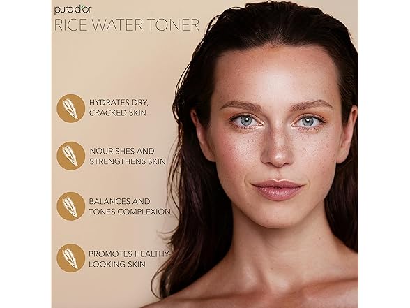 PURA D'OR 3.3 Oz Rice Water Facial Toner