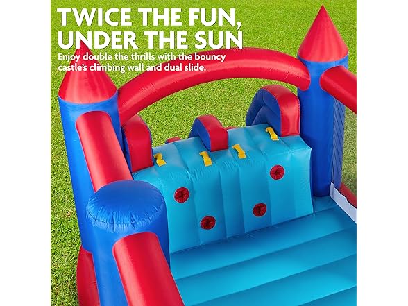 Sunny & Fun Inflatable Bouncy Castle with Dual Slide