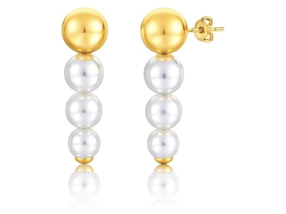 Amazon Essentials Pearl Drop Earrings