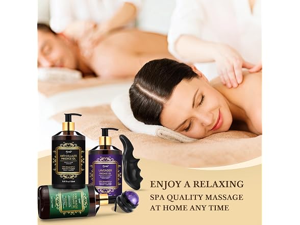Pjordo 3-Pack Lavender Massage Oil Set