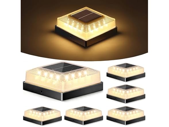 Brightever B0FXLRC2D5 Solar Post Cap Light Outdoor