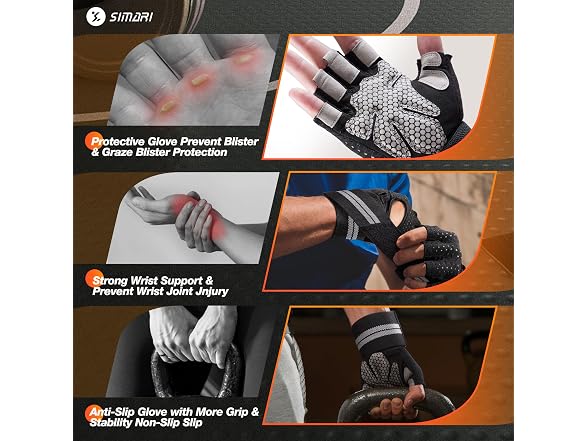SIMARI Breathable Workout Gloves