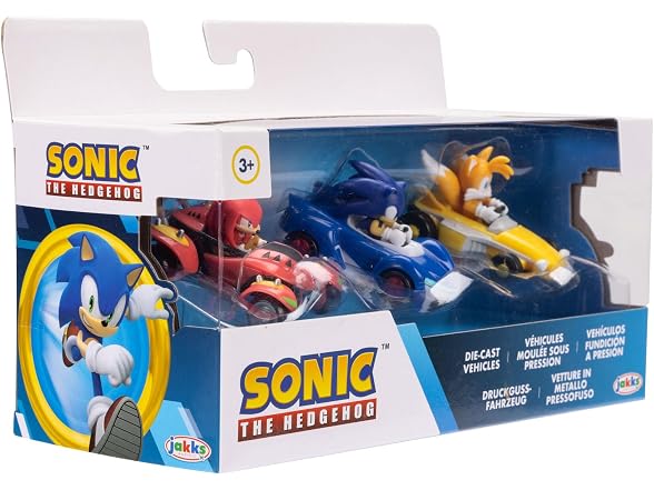 Sonic the Hedgehog 1:64 Die-cast Vehicles 3-PK