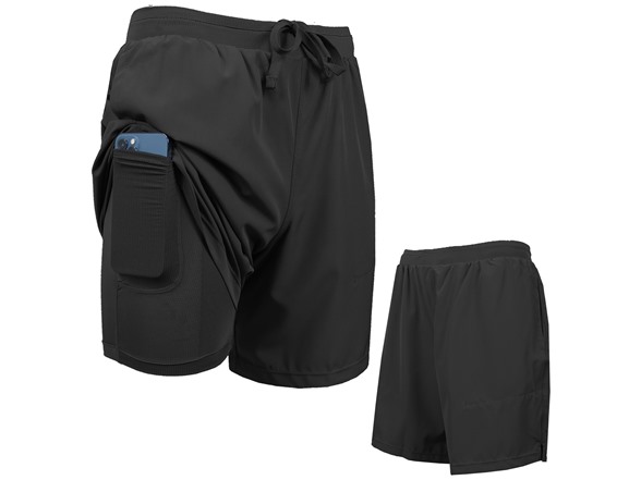 3Pk Mens 2-in-1 Quick Dry Shorts w/Liner