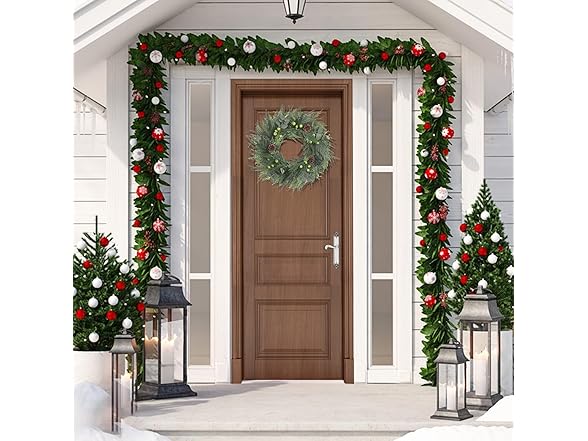 lokeisna Real Touch Norfolk Pine Wreath