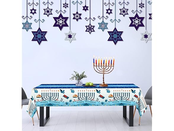 2 Pieces Happy Hanukkah Tablecloths