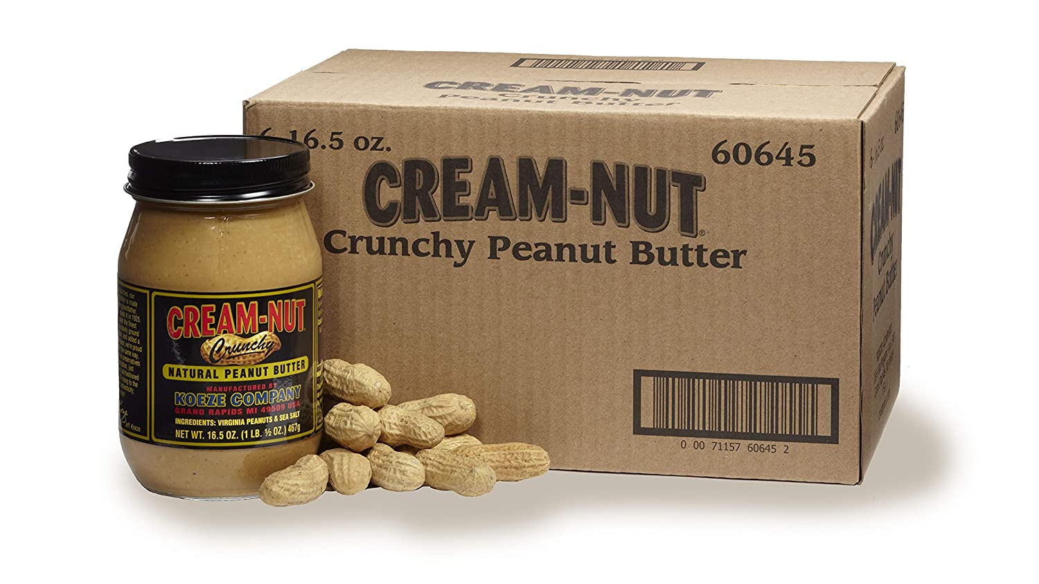 (6 Pack) Cream Nut Gourmet Crunchy Peanut Butter - Gallery 2