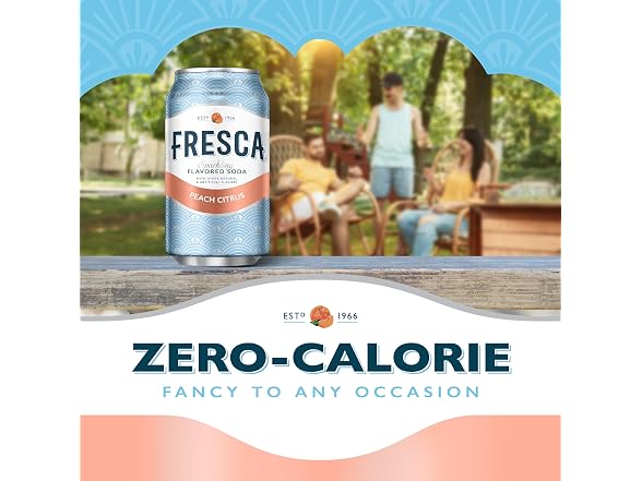 Fresca Peach Soda Soft Drink Fridge Pack